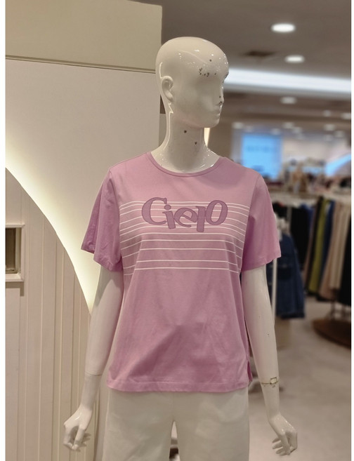 크로커다일레이디 원포인트 라운드 티셔츠 CLEMTS201