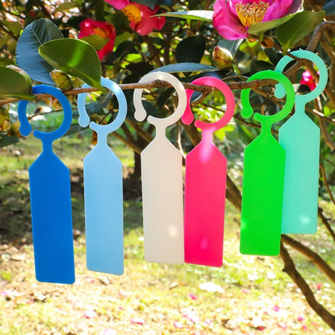 나무이름표 걸이형 네임텍 나무걸이 링타입 옐로우 100p_0070GF