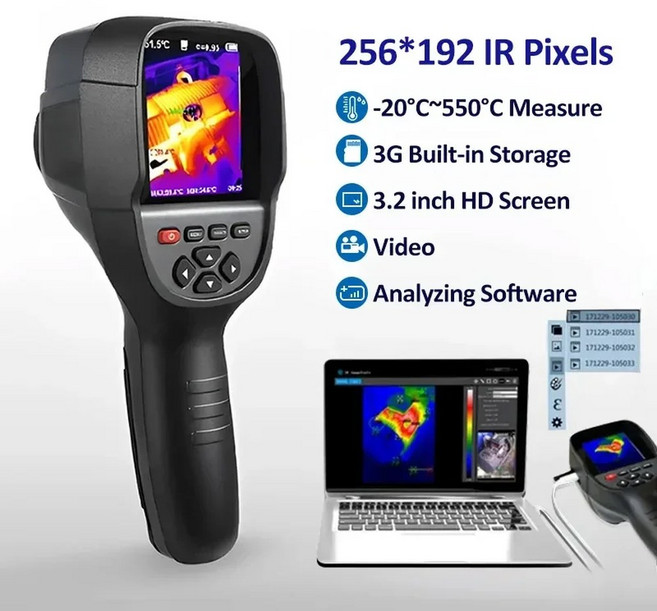 GW256 새로운 휴대용 적외선 열 화상 카메라 HD 디지털 카메라 205 바닥 벽 난방 파이프 테스터의 새로운 기능, HT-18 Plus, 1개