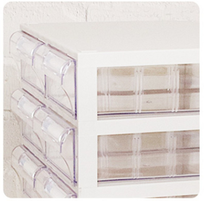 칸칸이 네임플레이트 투명 아크릴 다용도 수납함 6칸 학교 교무실 사무실 서랍형 정리함 공구 소품함