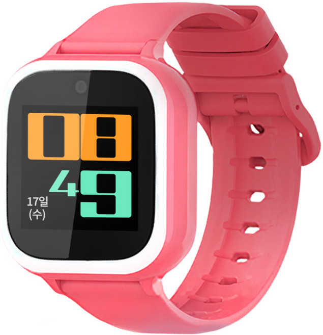 키즈폰 우들 스마트 키즈워치폰 통화 실시간위치추적 가능, GPS+Cellular, 4cm, 핑크