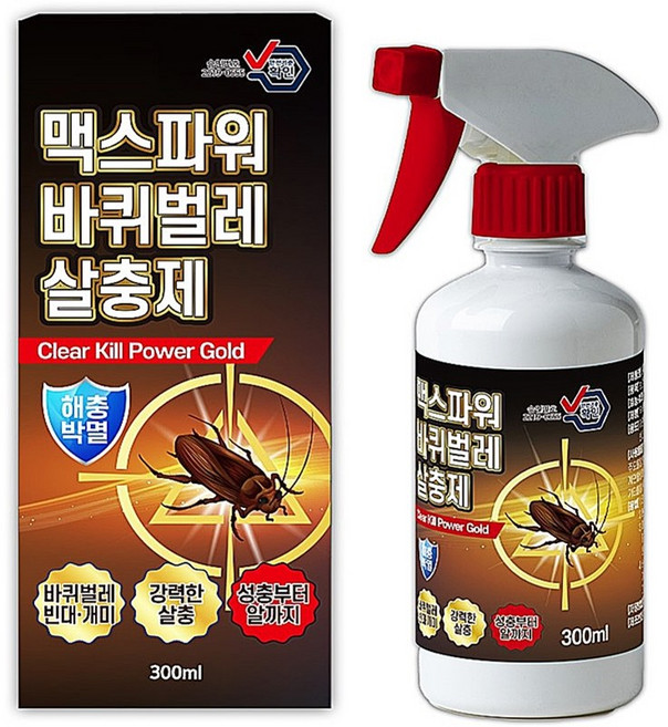 맥스파워 바퀴벌레 스프레이 강력한 살충제, 1개, 300ml