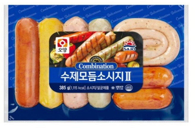 사조오양 수제모듬소시지 385g 모듬 소세지, 2개