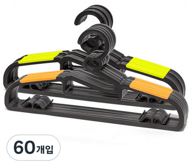 데코즈인 하트 논슬립 옷걸이, Green Orange, 120개