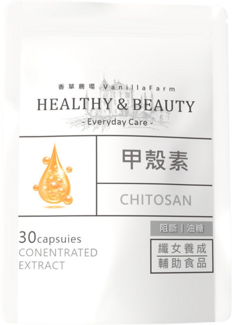 香草農場 甲殼素 輔助食品, 1個, 30份