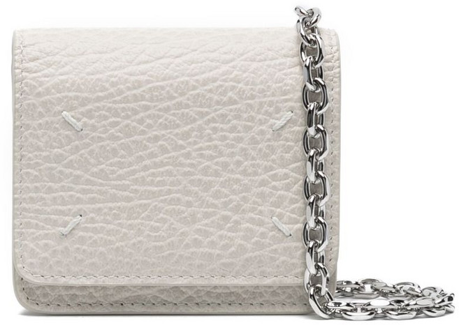 메종 마르지엘라 포 스티치 가죽 체인 지갑