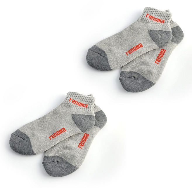 레노마 여성용 360도 밴딩 쿠션UP 멀티앵글 스포츠양말 RMAC-W, 그레이, 2개
