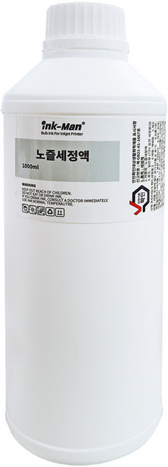 잉크맨 잉크젯 프린터 헤드 클리너 카트리지 노즐 세정액 ( 막힌 헤드 노즐용 ) 대용량, 세정액 1L, 1개