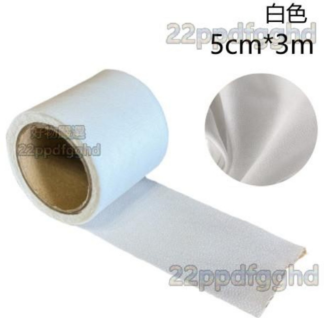 衣物修補貼 無痕修復貼 免縫布貼, 白色【5cm*3m】一卷裝,【衣服破洞補貼】防磨皮/防扎肉, 1個
