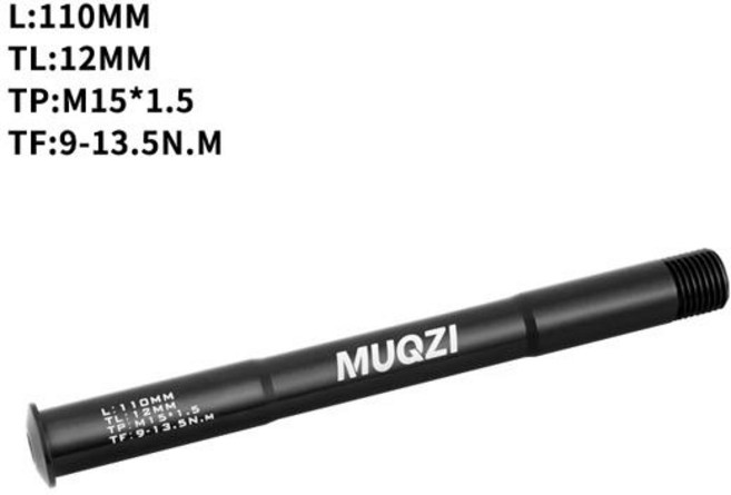 MUQZI 자전거 쓰루 액슬 M15x1.5 15x100 15x110 ROCKSHOX 포크용 쓰루 액슬 스케이버, [02] L110 M15x1.5 TL12, 1개