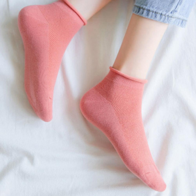 여성 여자 학생 봄 여름 돌돌이 파스텔 발목 단목 컬러 패션 양말 삭스