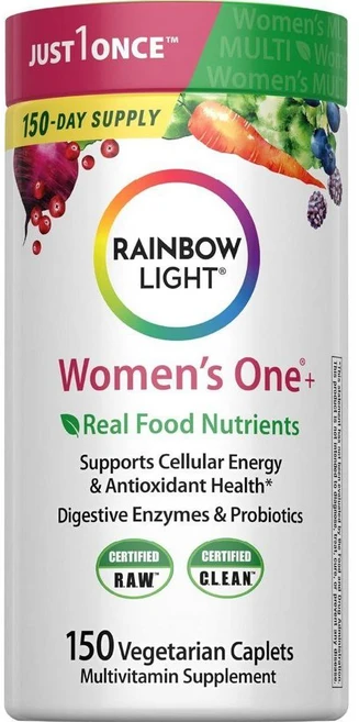 레인보우라이트 우먼즈 원 데일리 멀티비타민 Rainbow Light Women's One Multivitamin, 1개, 150정 - 쿠팡