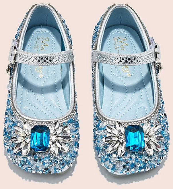 엘사 구두 프린세스 크리스탈 반짝이 여아 공주 신발