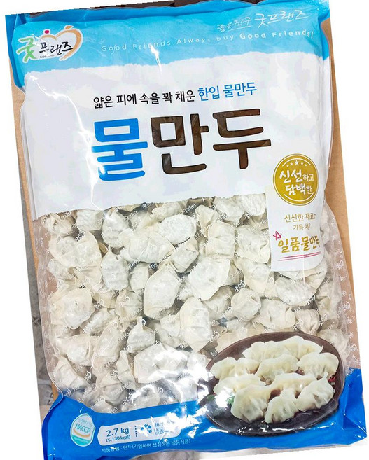 굿프랜즈 물만두 2.7k 3개 분식, 1g