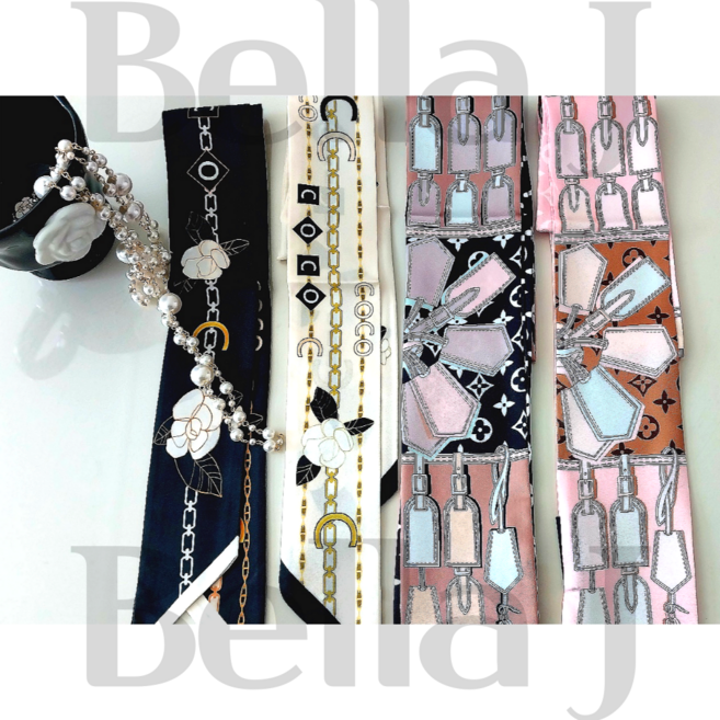 벨라제이 (봄신상) 명품스타일 실키 롱타이 스카프 코코 롱 스카프