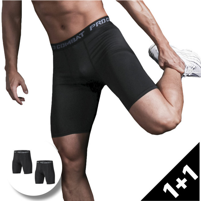 [1+1] SupplyPro 남자 5부 스포츠 레깅스 타이즈