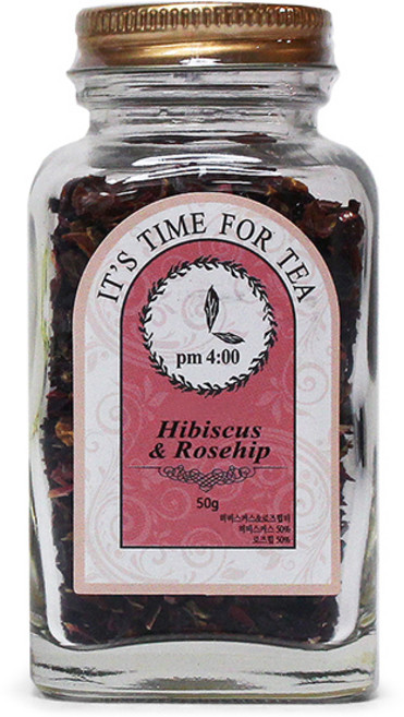 할인관 전용 허브라 허브차, 히비스커스&로즈힙, 1개, 50g, 1개입