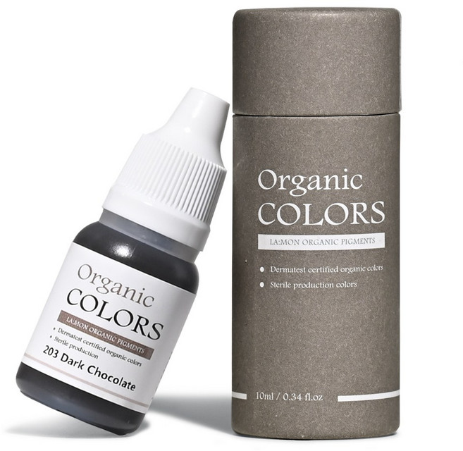 래쉬몬스터 오가닉 수지엠보 색소 아이라인 입술반영구 눈썹문신 스킨커버 10ml, 1개, [엠보 수지] 203 다크 초코렛