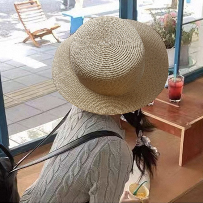 태미스 여성 라탄 밀짚 모자