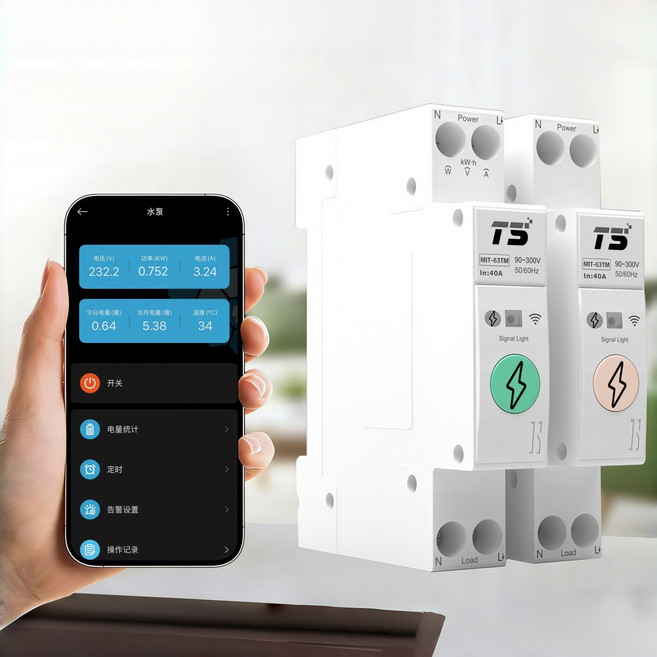 自動重合閘電源保護器 Wi-Fi 智慧開關, 1個