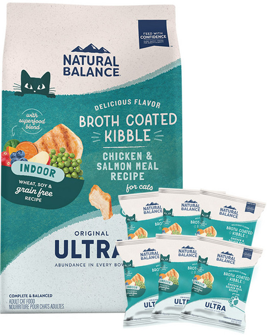 내추럴발란스 오리지날 울트라 그레인프리 인도어 캣 레시피, 닭+연어, 2.64kg, 1개
