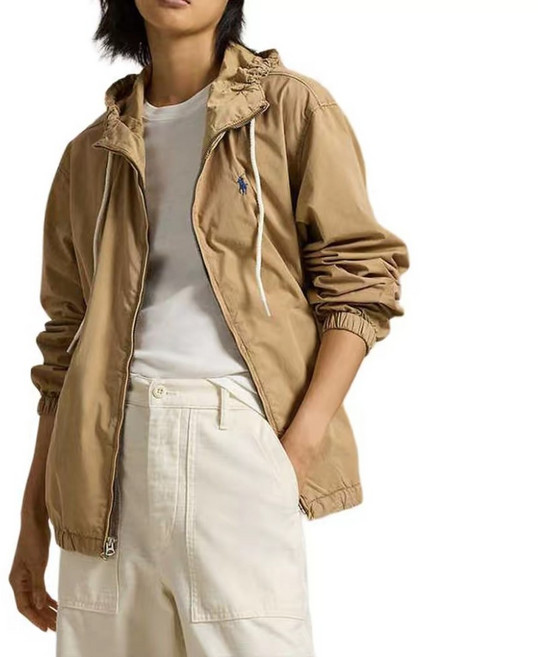 폴로랄프로랜 25FW 베이포트 윈드브레이커 후드 바람막이 자켓 브라운