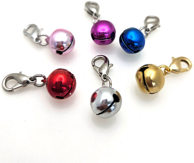 컬러 방울 탈부착 강아지 고양이 퍼스널방울, 블루, 1개