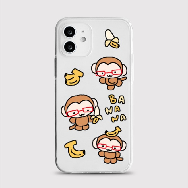 [젤리 몽키패턴]커플케이스 아이폰17 16 15 14 13 12 프로 미니 에어 갤럭시s26 s25 s24 s23 s22 a24 맥세이프 선물