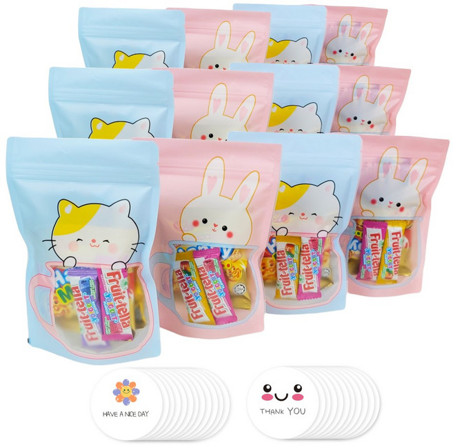 달콤가득 꾸러미 간식 선물 세트, 간식(12개) + 스티커(24개), 1개