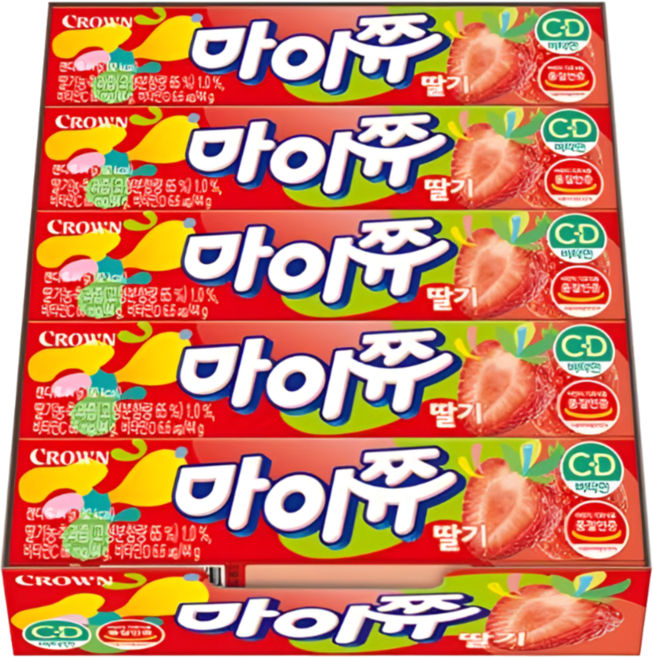 크라운 마이쮸 딸기, 44g, 15개