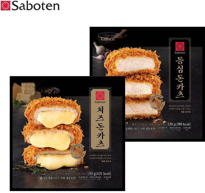 사보텐 일본 정통 오리지널 돈까스 2종 8팩 (등심4/치즈4) + 돈까스소스, 혼합 8팩(등심4+치즈4)