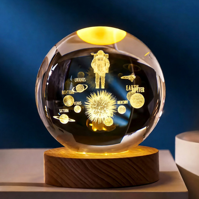 그렌든 한뼘 우주 LED 크리스탈 수유 무드등, 7.도전의 우주인