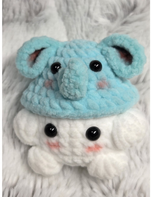 몽글공방 뜨개 인형 손뜨개 키링 완성품 몽글이, 1개, 코끼리 몽글