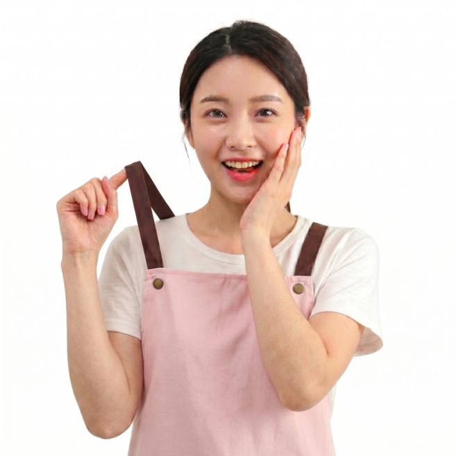 그램제로(Gram 0) 145g H형 가벼운 초경량 앞치마 포켓 생활 방수 카페 바리스타 식당 미술 돌봄 원예, 1개, 핑크