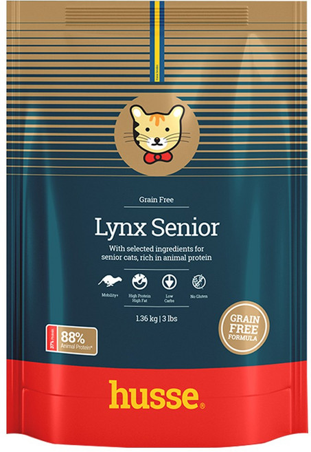 후새 캣 링크스시니어 노령묘 관절 소화 피부 글루텐프리 그레인프리 고양이사료, 닭+닭간, 1.36kg, 1개