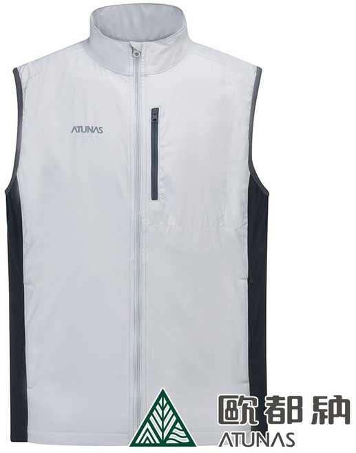 ATUNAS 歐都納 男款石墨烯微暖輕量背心A1VE2301M岩灰/保暖舒適/休閒旅遊