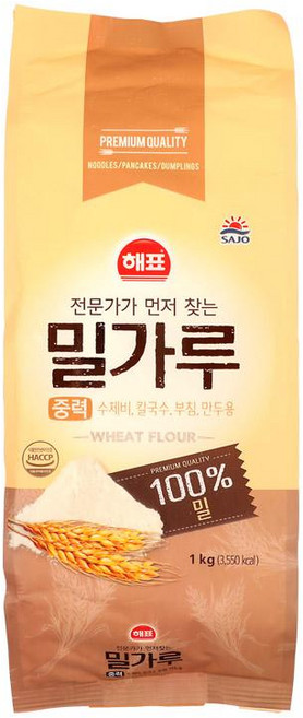 해표중력밀가루 1KG(주)사조대림, 1개, 1kg