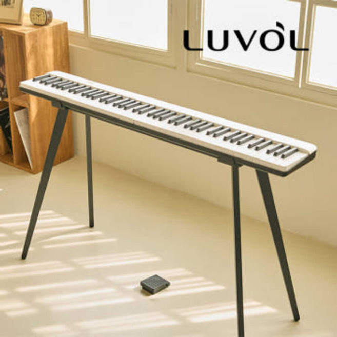 [LUVOL] 루볼 최신 입문용 88건반 디지털 전자피아노 PS-300 블루투스 휴대분리OK / 전용 가방 헤드폰 싱글페달 증정 / 구매 시 추가 전용 스탠드 증정, 단일, 1개, 1PS300, PS-300 (의자 미포함) +4종키트