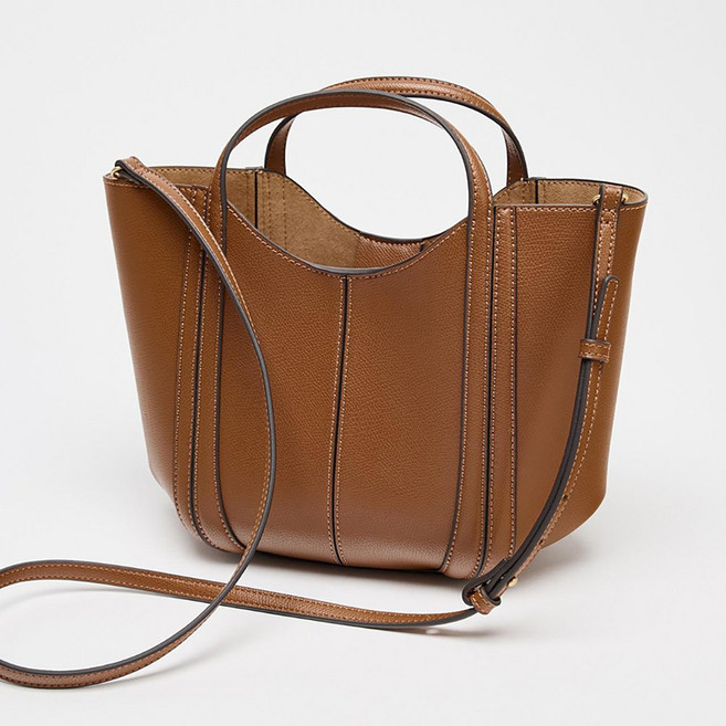 딥파워 자라 여성가방 톱스티칭 미니 시티백 브라운 크림