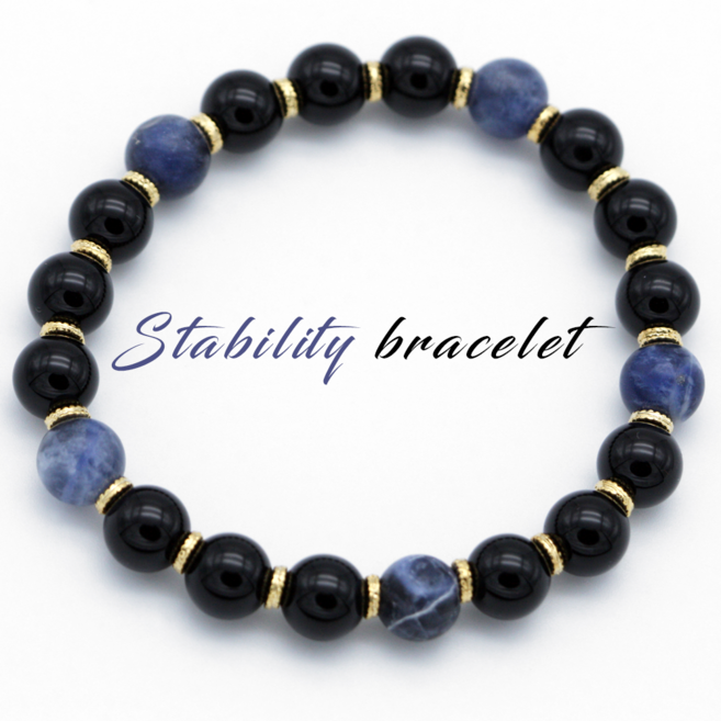 바비츠 오닉스 + 소달라이트 천연석 원석팔찌 성공 남자 여자 팔찌 액운을 쫓아주는 오닉스 심신안정 프린세스 블루 파랑 소달라이트 소원성취 행운원석 우정 커플 푸른색 정국팔찌