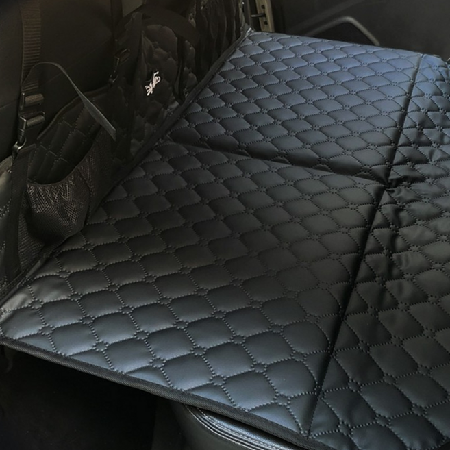 국내생산 차량용 뒷좌석 차박 평탄화보드 캠핑 매트 애견카시트 더블형, 상세페이지 참조, 더블_차콜블랙