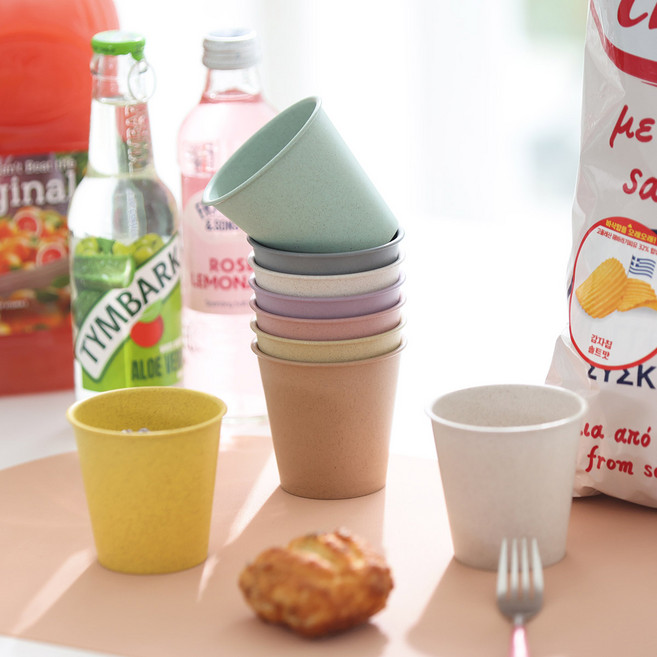 깨끗한 하루컵 재활용 종이컵 예쁜 신소재 양치컵 물컵 5P, 01.5P, 08.차콜그레이