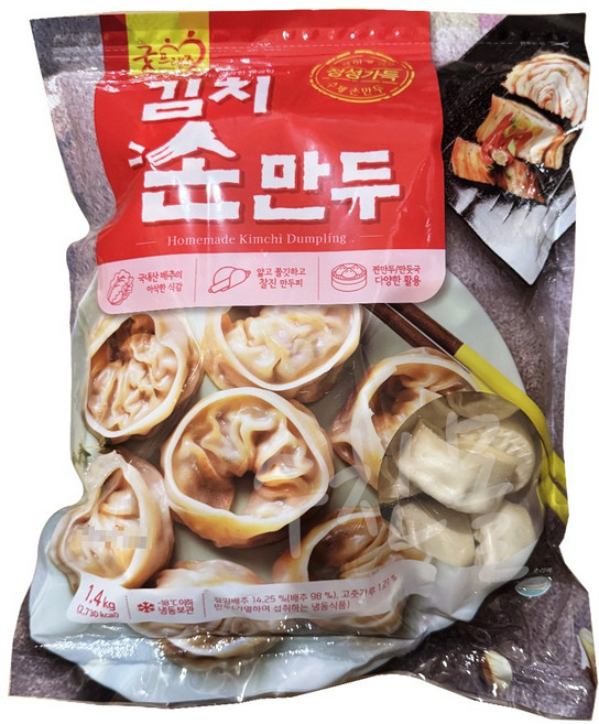 굿프랜즈 김치손만두 1.4kg, 6개