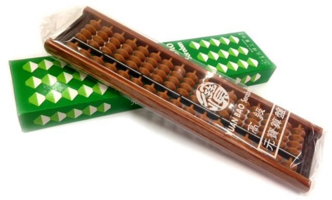 元寶算盤 小如意 (高級木框) (4*17檔)