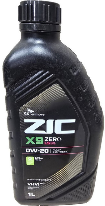 ZIC X9 ZERO 0W20 1L 가솔린, 1개