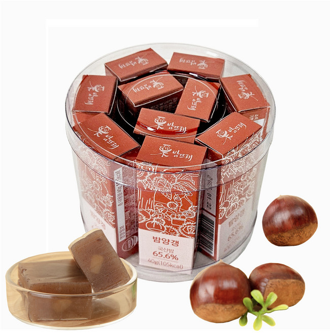 수제 밤양갱 밤뜨래 미니양갱 세트 옛날과자 등산간식, 40g, 10개