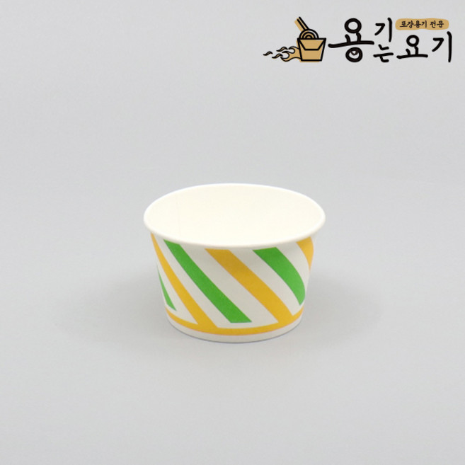 [용기는요기] 스트라이프 원형용기 180cc 떡볶이컵 닭강정컵 아이스크림컵 (1000개), 1세트, 1000개