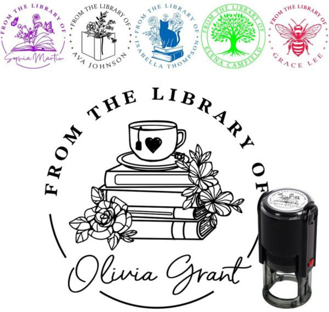 맞춤형 자기잉크 주소 스탬프 반송 비즈니스 사무실용 맞춤 고무 스탬퍼 작성 쉽게 만들기 4가지 크기 및 5가지 잉크 색상 옵션, Address