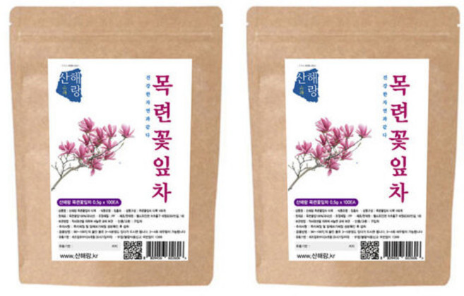 목련꽃잎차 목련차 신이차 티백 0.5g 100개 2팩, 500mg