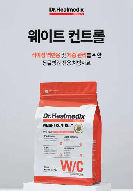 힐메딕스 W/C 웨이트 컨트롤 식이성 역반응 및 체중관리 1.5KG, 1개, 가수분해닭 - 쿠팡